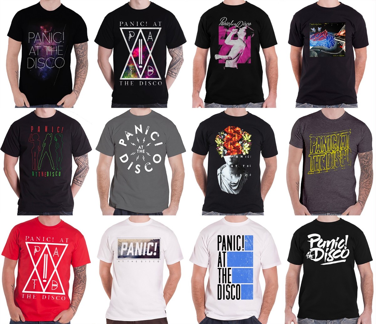 Official Panic At The Disco T Shirt band Logo panic! PATD