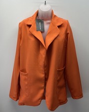 Pretty Little Thing Women’s Tailored Fitted Blazer Size 4 Orange