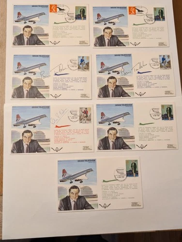 Group of 7 FDC Signed By Various WW1, WW2 & Later Pilots