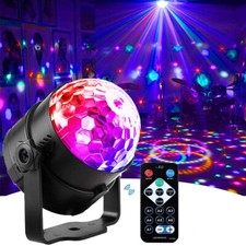 LUCE LED RGB DJ STROBO SFERA DISCOTECA FESTE PALLA RAGGI LUCI FESTA BAMBINI