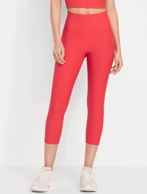 Old Navy Women's Size XS ~ High-Waisted PowerSoft Side-Pocket Crop Leggings