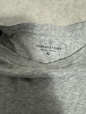 Vineyard Vines Shirt Mens XL Heather Gray Pocket Tee Ski Goggles Long Sleeve