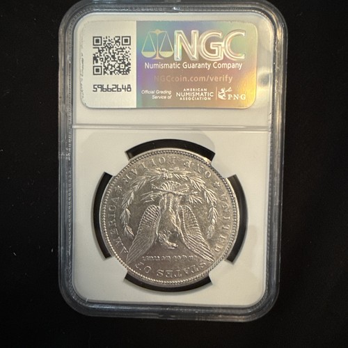 Dólar de plata Morgan 1879-P $1 NGC - AU 53 - RARO - Imagen 4 de 5