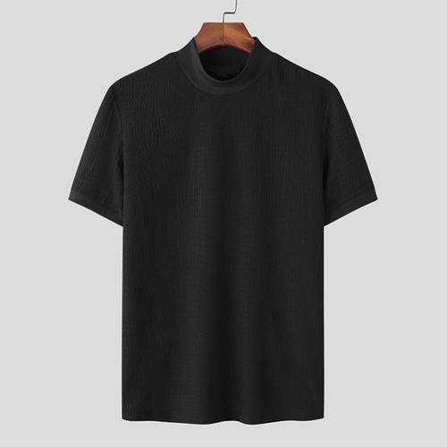 Hot Men Bottom Casual Pullover T Shirt Slim Fit Tee Knit Short Sleeve Top Blouse - Bild 10 von 16
