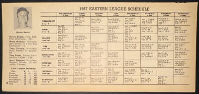 1967 EASTERN LEAGUE & SOUTHERN LEAGUE - HOME/AWAY SCHEDULE