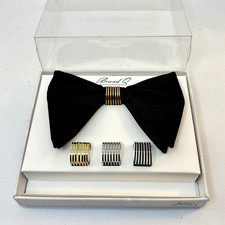 Brand Q Bow Tie Formal Pre-tied Microfiber 4 Removable Rings Formal Wedding Mens