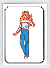Vintage 1983 PANINI FASHION BARBIE 204 ALBUM STICKER 1 Sheet Mattel SD66