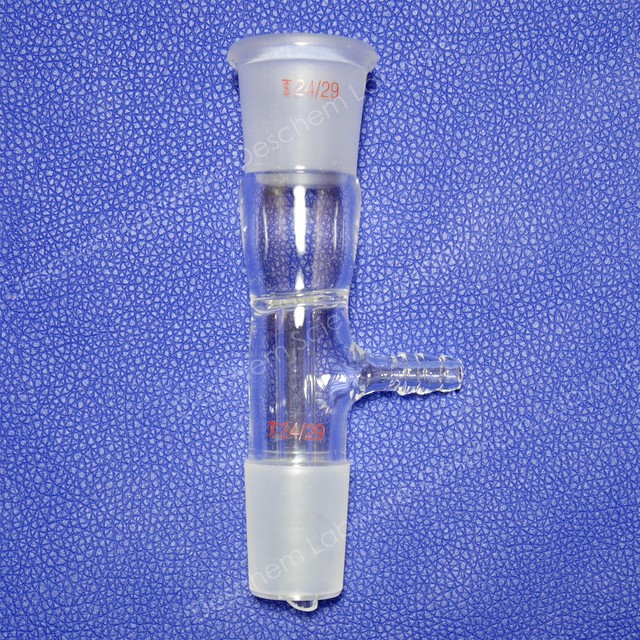 24/29,Glass Straight Vacuum Takeoff Adapter,Gas Inlet Adapter,Lab