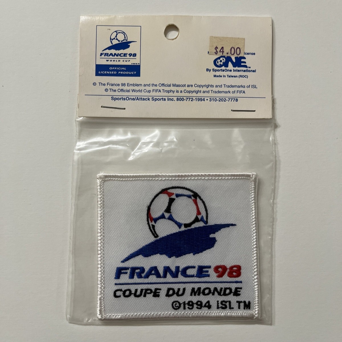 1998 FRANCE 98 FIFA World Cup Sew-on Iron On Patch Vintage