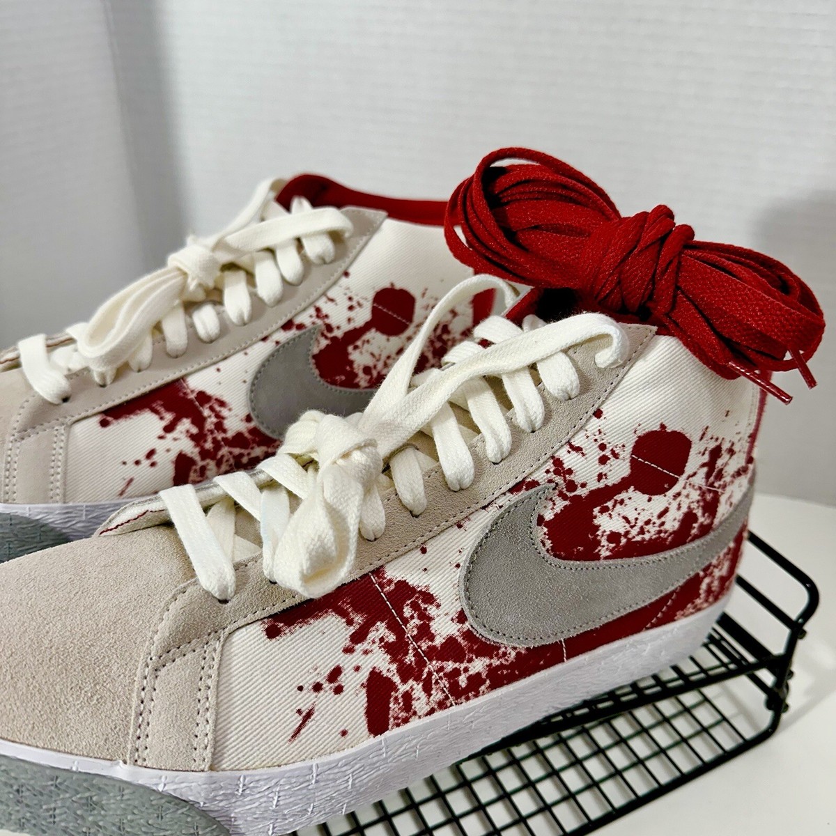 B*t様 NIKE SB 箱×2 ②us9.5 Vintage 1980s OG Box ☆ Nike Bruin Shoes ☆ Grey ☆ Marty McFly