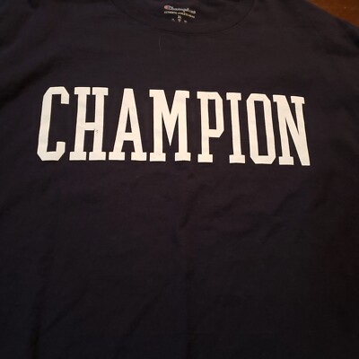 Champion Mens Graphic T Shirt Size XL Navy Blue | eBay