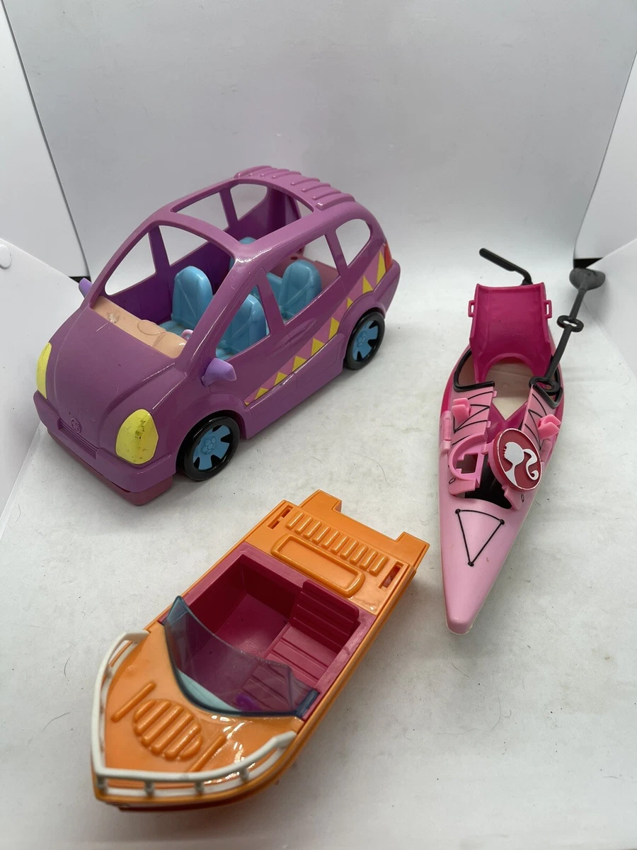 Barbie car store and boat
