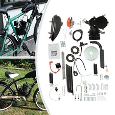 Complete Bicycle Gasoline Engine Motor Kit Gas Motorized Bike Kit 2-Stroke 110cc