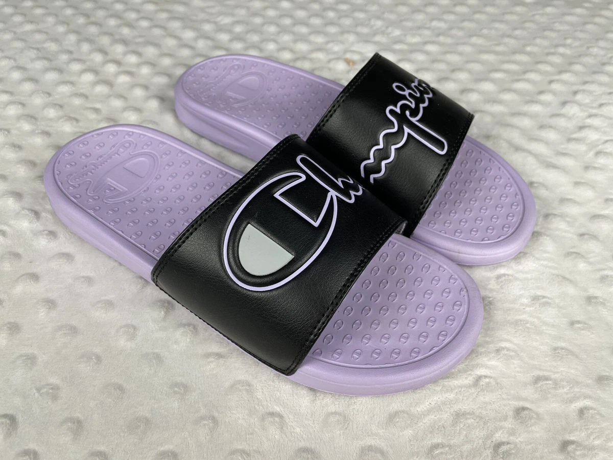 Champion Slides Womens 8.5 8 1 2 Purple Slip On Sandals Beach Pool