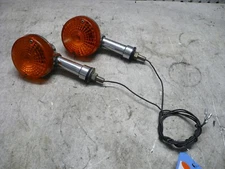 SUZUKI 1983 83 GS450 GS450L REAR TURN SIGNALS CHROME PAIR ASSY OEM 35603-45230
