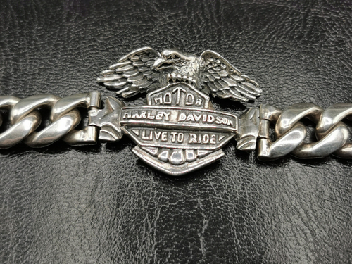 Armkette HD, Harley Davidson, 925 Silber, Harley-Adler, 22 cm