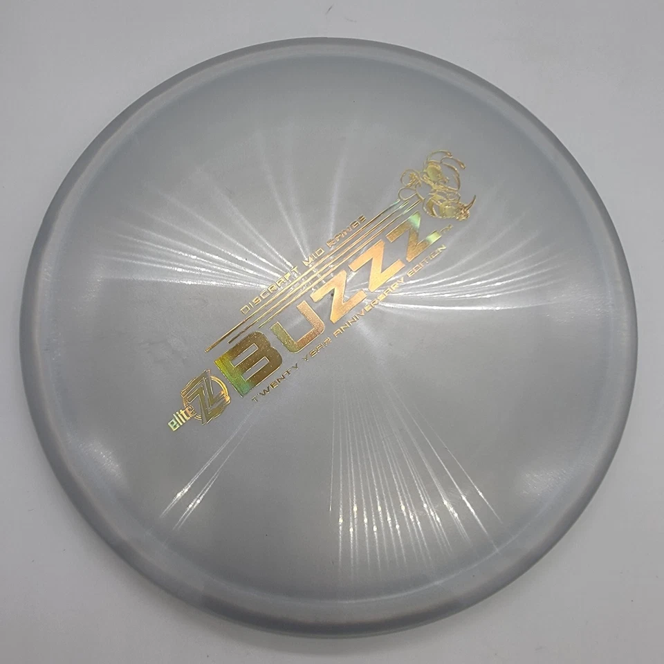Discraft Elite Z Buzzz 20 Year Anniversary Edition Silver/Gold Reflecti 175-176g - Image 2 of 3