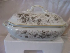Vintage AK Carlsbad Austria rectangular covered vegetable dish 1891-1894