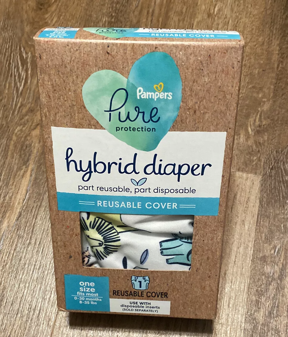 Pampers Pure Hybrid Reusable Cloth Diaper Cover One Size 8 35lbs