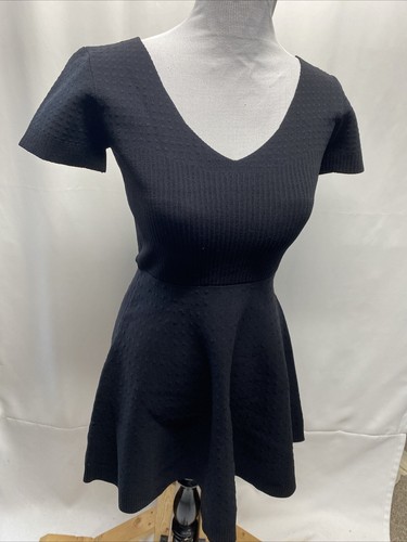 Romeo & Juliet Couture Womens Sz Small Black Fit & Flare Mini Swing Dress - Picture 9 of 12