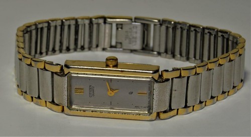 Montre Femme Citizen Quartz Vintage - Bracelet Métal Or - Nécessite Une Pile