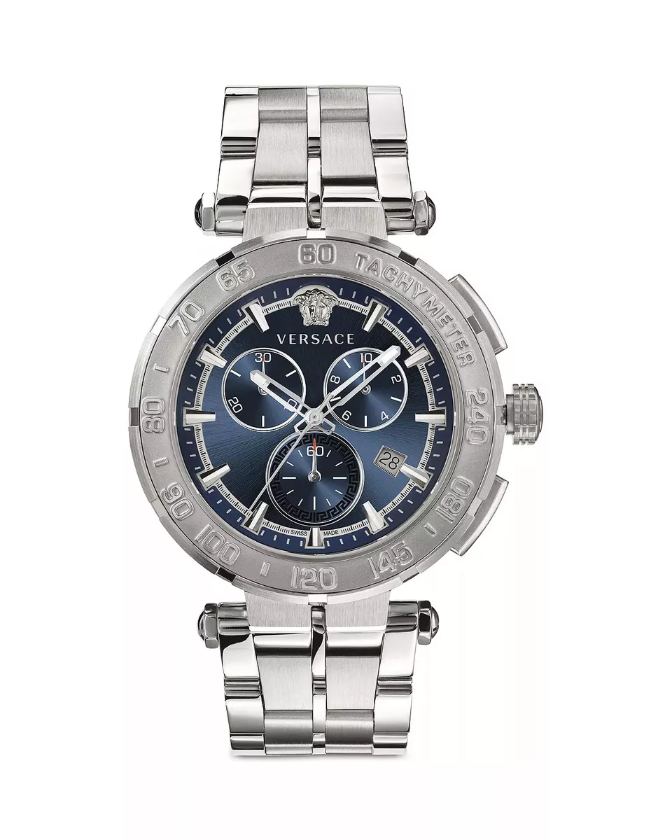 Versace men's store silver watch