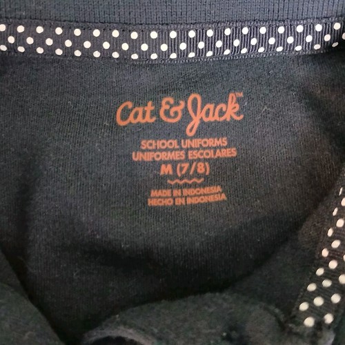 Cat & Jack Cap Sleeve Ribbed Collar School Uniform Polo Shirt Blue Girls Sz M - Picture 12 of 12