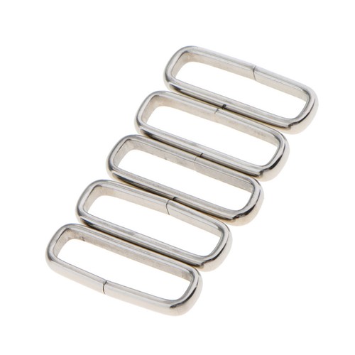5Pcs Metal Watch Band Retaining Keeper Buckle Ring Loop for 18-22mm Strap Wide - Picture 3 of 16