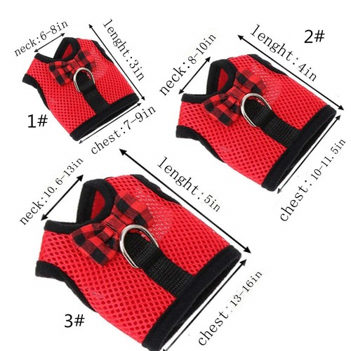 Dog Teacup Chihuahua Harness Lead Mesh Vest XXXS XXS for Tiny Kitty Cat Yorkie - Picture 10 of 16