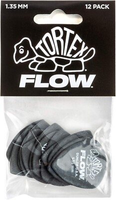 Dunlop 558P135 Tortex Flow Standard 1,35 mm - 12 x Gitarren-Plektren Spieler-Pack