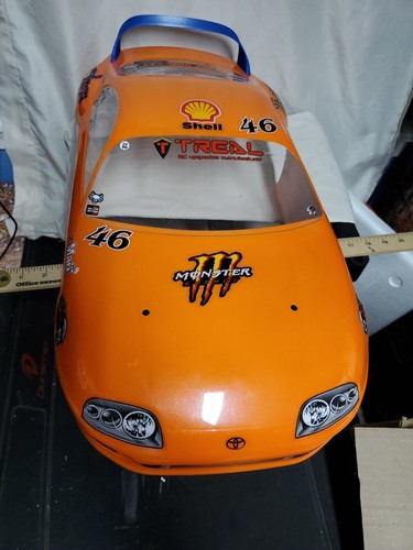 1995 Toyota Supra Painted Orange RC Body 1/10 WB 333mm/22S/DR10/Slash/Drag Used - Picture 12 of 14