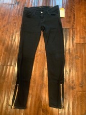 Genetic Denim Black "The Laurel” Skinny Jeans With Ankle Zippers, Size 26