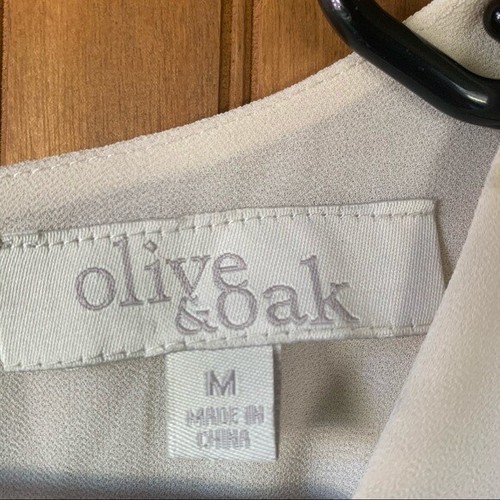 Olive & Oak Color-block White And Blue Flutter Sleeve Dress Women Medium - Picture 6 of 10