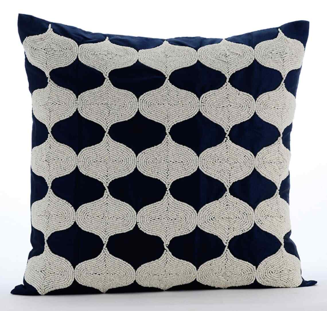 Square Couch Cushion Cover Blue 16