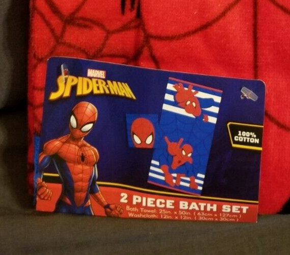 Spider-Man Kids Cotton 2 Piece Towel and Washcloth Set