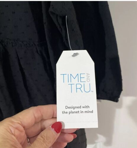 TIME AND TRU WOMENS' TEXTURAL TOP - BLACK 3/4 Sleeve Size XXXL (22) NWT - Picture 4 of 6