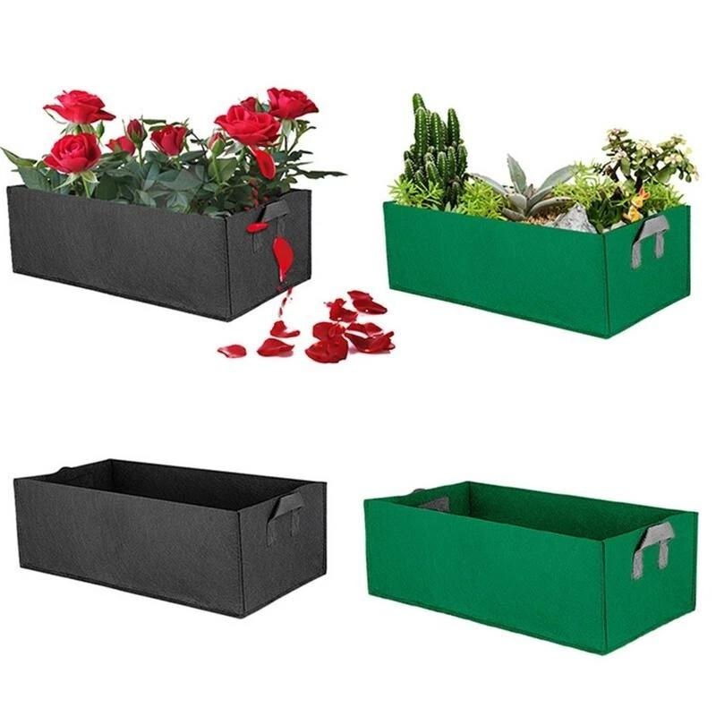 Rectangle Planting Bag Garden Grow Planter Pouch Root Container Flowerpot Decor - Image 4 of 4
