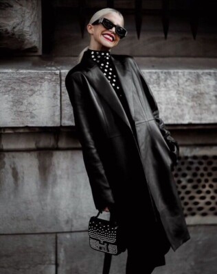 ZARA BLACK LEATHER EFFECT COAT LAPEL COLLAR Long 1255/749 Size S Small RARE  UK - Main Image