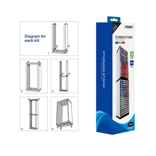 12/36 Game CD Discs Storage Rack Double Layer For PS4/PS5/ONE/Nintendo Switch - Picture 2 of 8