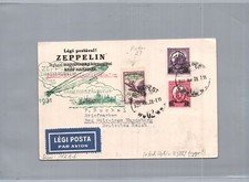 Graf Zeppelin poste aérienne lettre Budapest Hongrie 1928 à Bad Salzelmen + t...