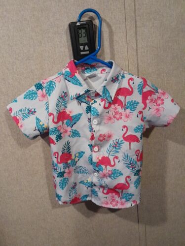Funnycokid Printed Beach Button Up Short Sleeve Shirt