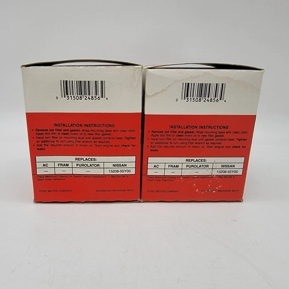 Filtro de aceite de motor Motorcraft FL-839 para Nissan 15208-55Y00 1986-2009 lote de 2 Foto 4 de 4