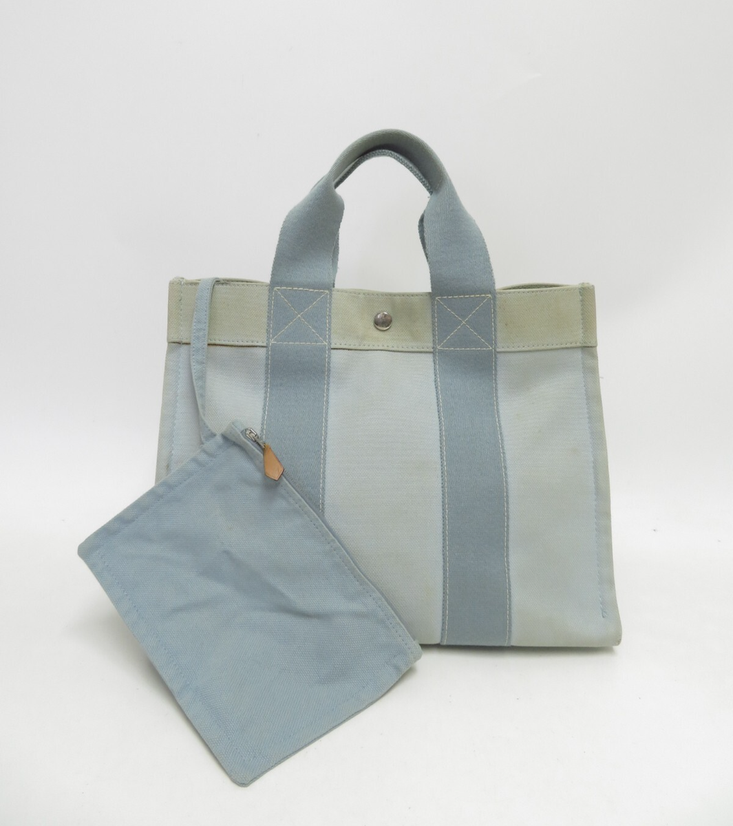 Authentic Hermes Bora Bora MM Canvas Tote Bag #40152 | eBay