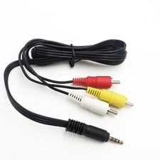 4 ft 1.5m Mini AV 3.5mm 4 pole plug to 3 RCA plug male A/V Composite video cable