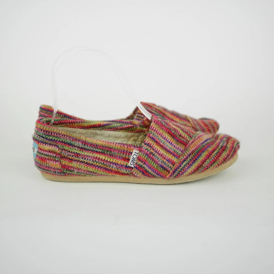 TOMS Mujer 6.5 - Multicolor Tela Tejida Ballet Planos Sin Cordones Zapatos Informales Foto 4 de 4