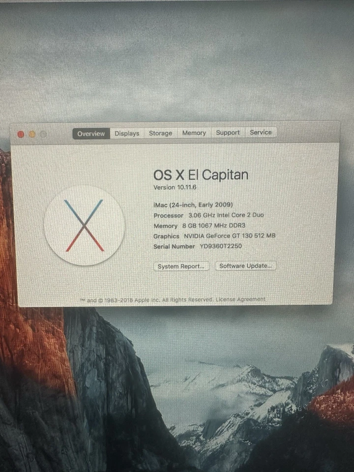 2009 Apple iMac 24 Inch Widescreen used with issues - Image 4 of 4