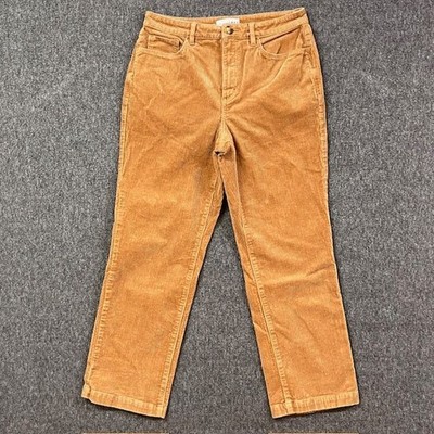 LOFT Pants Womens 8 The Straight Corduroy Straight Leg Camel 99% Cotton Casual