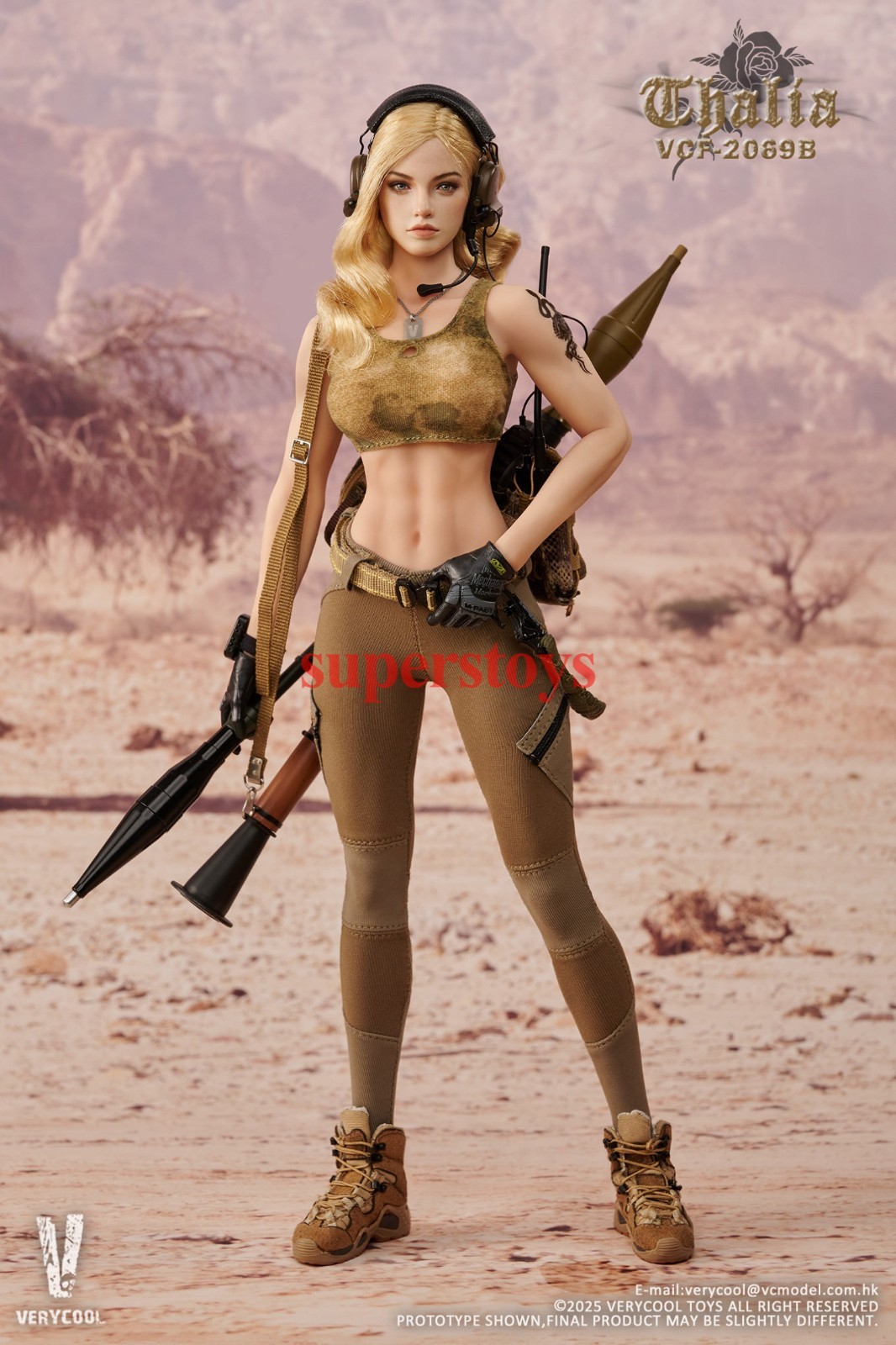 Presale VERYCOOL VCF-2069B 1/6 Desert Female Soldier Thalia Action Figure Model