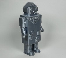 The Electronic Man Robot Toy 1950  s Style Toy Silver