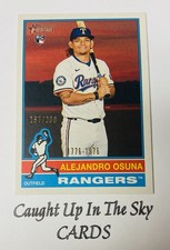 2025 Topps Heritage High Number Alejandro Osuna RC Bicentennial #167/200 Rangers